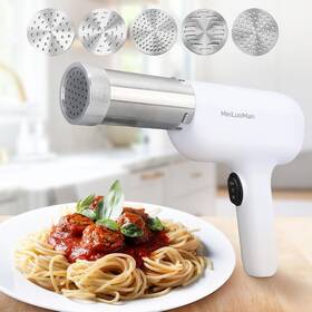 Toysfinity 198715716504 Handheld Electric Pasta Maker Roller Machine 8-in-1 Cordless Mach