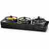 Tsc250blk Nostalgia Electrics Triple Slow Cooker 2.5 Quart Buffet Server With 3 Ceramic Crock Pots 082677121752