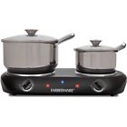 Tsxoqbzzj2 General Double Burner Hot Plate Electric Stove Countertop Cooking Range