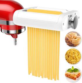 Tzcyoto 711181310726 Pasta Maker Attachment For Kitchenaid Mixers Noodle 3 In 1 Set Of