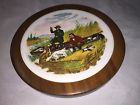 Unbranded Neat Ceramic Wood Pheasant Hunting Large Round Hot Plate