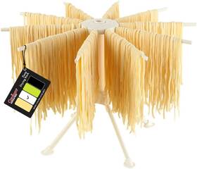 Valuetools 313030879868 Cambom Foldable Pasta Drying Rack- Plastic Spaghetti Noodle Dryer With 10 Bar Ha