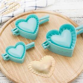1usdumplingmold-002 Volksrose Ravioli Maker Set 3 Pack Plastic Pierogi Dumpling #heart 01