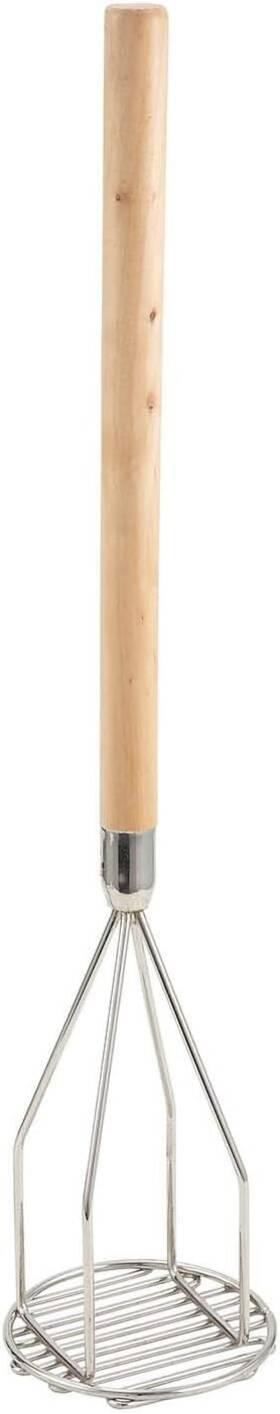 Ptm-24r Winco Round Potato Masher 5-inch Silver Medium