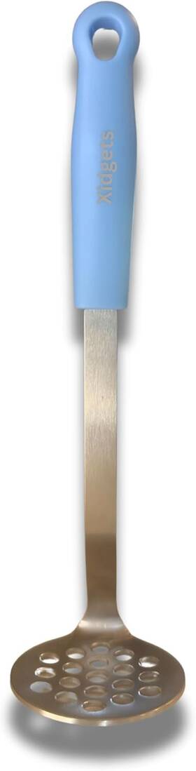 A001986 Xidgets Medium Small Potato Masher Egg And Avocado Masher. Sturdy Design Sky Blue