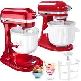 Xinboogq 658370899191 Ice Cream Attachment Compatible With Kitchenaid 4.5/5/6/7 Quart Mixers Makes 2 Qu