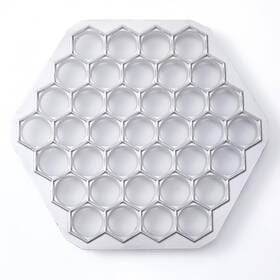 Xylarnoveth 627179008479 Pelmeni Maker 37-hole Aluminum Mold Russian Ravioli L Silver
