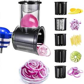 Yunanwa 5pcs-aid002 Stainless Steel Slicer Shredder Attachment For Kitchen Aid Stand Mixer With D
