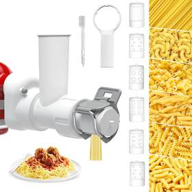 A0047 Zacme Pasta Maker Attachment For Kitchenaid Stand Mixer With 6 Different Shapes Of Pas