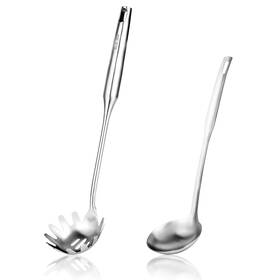 Zgpxfty Pxfty008 18/8 Stainless Steel Spaghetti Server Set 13 Inch Spoon Large Silver