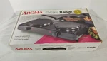 Aroma Double Electric Range (AHP-312) Working, Black. Fixed Price $49.99.