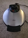 Oster Belgian 8" Waffle Maker Stainless Steel CKSTWF2000 Nonstick Plates. Fixed Price $18.00.