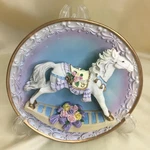 Cadona Rocking Horse Plate Vintage 1999 Ceramic 3D Carousel Decor. Fixed Price $30.00.
