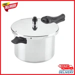 Farberware 6QT Aluminum Stovetop Pressure Cooker Induction Compatible Silver. Fixed Price $45.20.