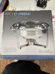 Kitchen Trend 4-QUART Sauteuse Pan Dual Function Chafing Never Used. Fixed Price $29.99.