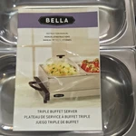 Intertek Bella Chafing Dish Sensio Buffet Server And Set Of Three. Fixed Price $38.25.