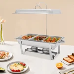 Stainless Steel Catering Serve Restaurant Food Warmer With 3 Pans Buffet. Fixed Price $50.71.