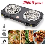 Portable Kitchen Electric Double Burner Hot Plate Cooktop Cooking Stove 2000W. Fixed Price $18.54.