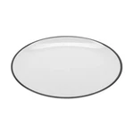 Get CS-1100-W/BK Settlement Bistro White Melamine 11" Dia. Dinner PLATE-1 Doz. Fixed Price $100.86.