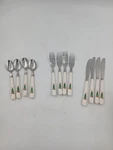 Christmas Tree Holiday Flatware Set 12 Piece Stainless Taiwan Knives Forks. Fixed Price $24.99.