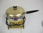 Vintage Wear Ever Buffet Chafer Dish With Stand Gold Tone Aluminum #4536. Fixed Price $29.95.