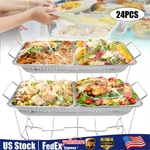24 Pack Chafing Wire Rack Buffet Stand Full Size Food Warmer Dish. Fixed Price $88.92.