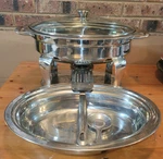 Tramontina Oval 4.2QT Chafing Dish With Food Plates. Fixed Price $45.00.