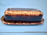 Vintage Pfaltzgraff Gourmet Brown Drip Pottery Covered Butter Dish 394. Fixed Price $16.99.