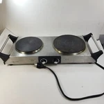 Electric Horizontal Double Burner Hot Plate Handle Stainless Steel Loscato. Fixed Price $59.99.