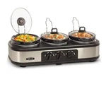Bella 3 X 1.5-QUART Triple Slow Cooker & Buffet Server Stainless Steel/black. Fixed Price $45.00.