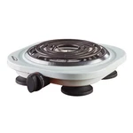 Brentwood 1000W Single Elec. Burner White. Fixed Price $26.99.