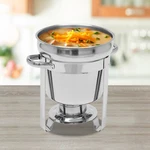 Round Soup Chafer Catering Chafing Dish Food Pan Warmer For Restaurant Kitchen. Fixed Price $50.72.