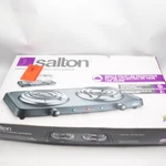 Salton Electric Cooktop Black 2.9" X 10.6" HP1941. Fixed Price $29.68.