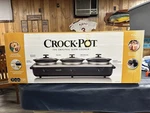Pot Trio & Serve Slow Cooker - 3 Crocks 2.5 Qt. Each. Fixed Price $135.00.
