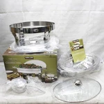 Kirkland Signature 4 Qt. / 3.7L Stainless Steel Oval Chafing Dish, New-open Box. Fixed Price $130.19.