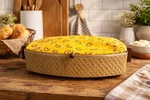 Vintage 70 Salton Cosmopolitan Bun Warmer Mcm Wicker Paisley Bread U. S. A.. Fixed Price $36.75.