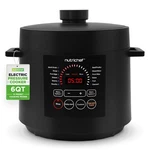 Nutrichef Electric Pressure Cooker 6 Quart Capacity- Cook, Bake, Steam Black. Fixed Price $112.49.