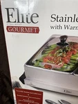 Elite Stainless Steel Buffet W/warming Tray Nib 2.5QT Servers. Fixed Price $50.00.
