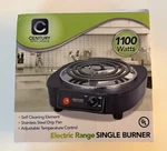 New - Century Appliance Electric Range Single Burner 1100 Watts. Fixed Price $18.79.