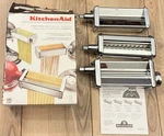 Kitchenaid Kpra 3-PIECE Pasta Roller & Cutter Attachment Set Made In Italy. Fixed Price $89.99.