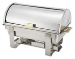 Winware 8 Qt Stainless Steel Roll-top Chafer, Gold Accent. Fixed Price $160.65.