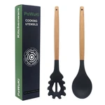 Silicone Pasta Fork And Cooking Spoon Set, Large Non Stick Kitchen U.... Fixed Price $19.61.
