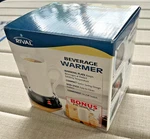 Rival Electric Beverage Warmer BW8MW, Black With Bonus White Ounce Mug, Nos. Fixed Price $9.95.