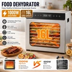 Electric Trays Food Dehydrator Machine 1000W Jerky Meat Fruit Dry 12*11. Fixed Price $119.99.