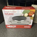 Nesco Single Hot Plate With Die Cast Burner SB-01 Stainless Steel Silver. Fixed Price $42.95.