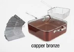 Simply Ming 7.5QT Non Stick Jumbo Pan With Fryer Basket Copper Bronze. Fixed Price $98.96.