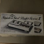 Electric Buffet Server 2 Stainless Steel 89010 Doubles As Flat Warmer West Bend. Fixed Price $44.00.