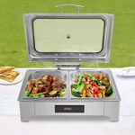 9L Electric Chafing Dish Stainless Steel Buffet Server Chafer Food Warmer 400W. Fixed Price $113.63.