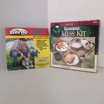 Vintage Sterno Folding Stove And Ozark Trail Mess Kit Camping Hiking Outdoors. Fixed Price $29.99.