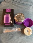 Zulay Kitchen Soup Thermos Food Jar Purple Stainless Steel Spoon New Box. Fixed Price $13.00.